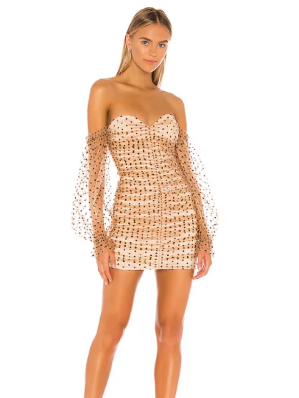 MAJORELLE Secrets Dress in Dark Nude